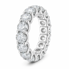 Balto aukso deimantinė juostelė su deimantais - Deimantinis žiedas (7.50 ct) 5.40 mm
