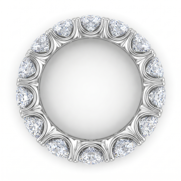 Baltas auksas deimantinė juostelė su laboratoriniais deimantais (7.50 ct) 5.50 mm 3