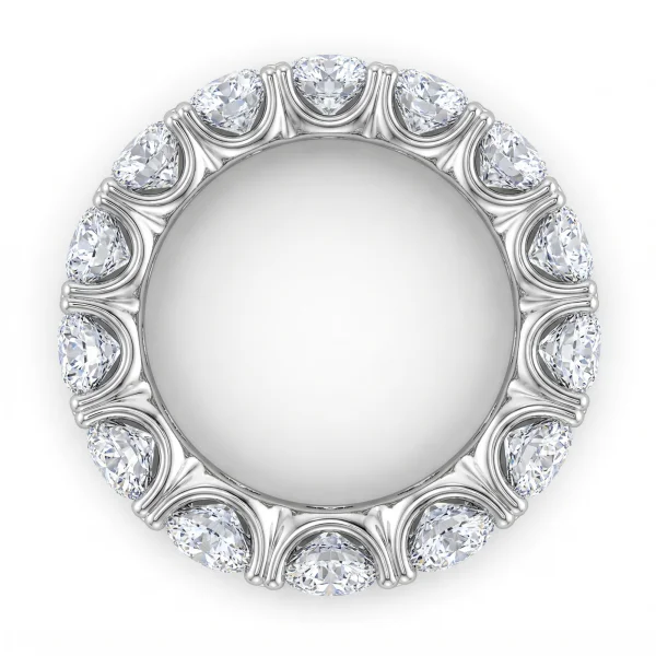 Baltas auksas deimantinė juostelė su laboratoriniais deimantais (7.50 ct) 5.50 mm 3