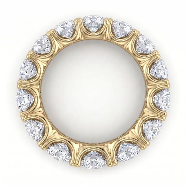 Geltono aukso deimantinė juostelė su laboratoriniais deimantais (7.50 ct) 5.50 mm 4