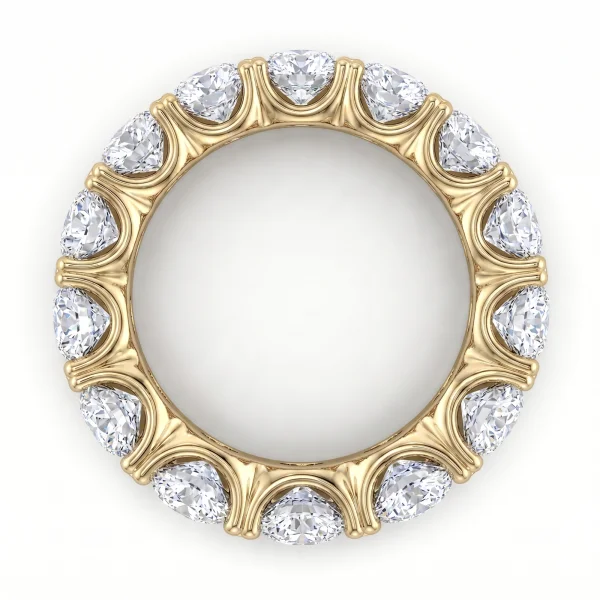 Geltono aukso deimantinė juostelė su laboratoriniais deimantais (7.50 ct) 5.50 mm 4