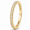 Geltono aukso žiedas su deimantais - deimantinė juostelė (0.25 ct) 1.40 mm