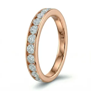 audono aukso Žiedas-juostelė su deimantais Channel (10 vnt - 1.00 ct) 3.30 mm