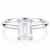 Balto aukso sužadėtuvių žiedas su Emerald deimantu (Lab Grown 1.00 ct) 2