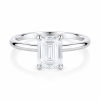 Balto aukso sužadėtuvių žiedas su Emerald deimantu (Lab Grown 2.00 ct) 2