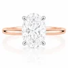 Sužadėtuvių žiedas su Oval deimantu (Lab Grown 2.00 ct)
