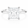 Balto aukso sužadėtuvių žiedas su Princess deimantu (Lab Grown Diamond)
