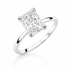 Balto aukso sužadėtuvių žiedas su Radiant deimantu (Lab Grown 1.00 ct)