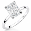 Balto aukso sužadėtuvių žiedas su Radiant deimantu (Lab Grown 1.00 ct)