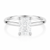 Balto aukso sužadėtuvių žiedas su Radiant deimantu (Lab Grown 1.00 ct) 2