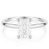 Balto aukso sužadėtuvių žiedas su Radiant deimantu (Lab Grown 1.00 ct) 2