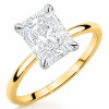 Geltono aukso sužadėtuvių žiedas su Radiant deimantu (Lab Grown 1.00 ct)
