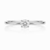 Sužadėtuvių žiedas su Round deimantu (Lab Grown 0.50 ct) balto aukso 2