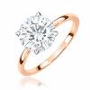 Sužadėtuvių žiedas su Round deimantu (Lab Grown 2.00 ct) raudono aukso