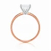 Sužadėtuvių žiedas su deimantu (Lab Grown Diamond) raudono aukso