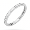 Žiedas su deimantais - balto aukso deimantinė juostelė (0.25 ct) 1.40 mm