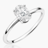 Žiedas su deimantu (Oval Lab Grown 0.50 ct) balto aukso