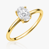 Žiedas su deimantu (Oval Lab Grown 0.50 ct) geltono aukso