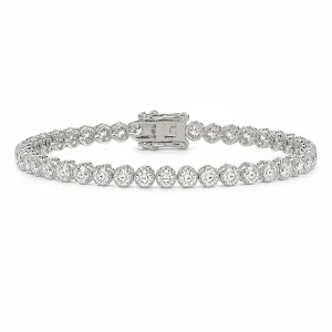 Apyrankė su deimantais - Tennis apyrankė 3.00 ct baltas auksas 