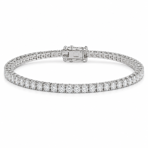 Balto aukso apyrankė su deimantais - Tennis apyrankė 5.00 ct