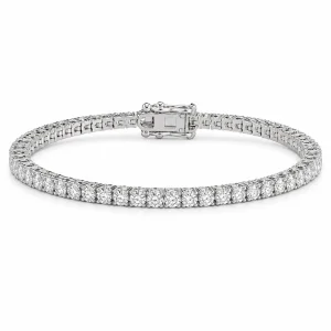 Balto aukso apyrankė su deimantais - Tennis apyrankė 5.00 ct