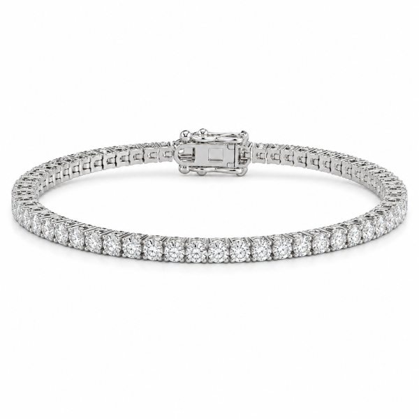 Balto aukso apyrankė su deimantais - Tennis apyrankė 5.00 ct