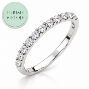 Moderni balto aukso deimantinė juostelė (LAB 0,65 ct) AB403984