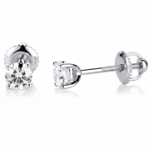 Nõelkõrvarõngad teemantidega - Briljandid (0.20 ct) (Kopija)