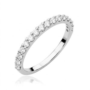 Žiedas su deimantais - deimantinė juostelė (15 vnt - 0.25 ct) AB429954