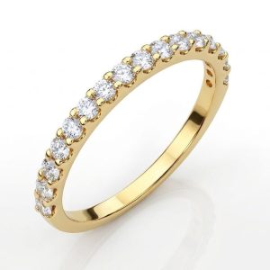 Moderni geltono aukso deimantinė juostelė (0,25 ct) AB403979